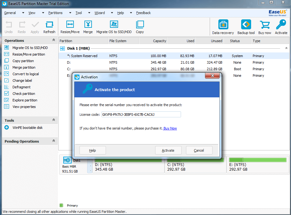 easeus partition master old version